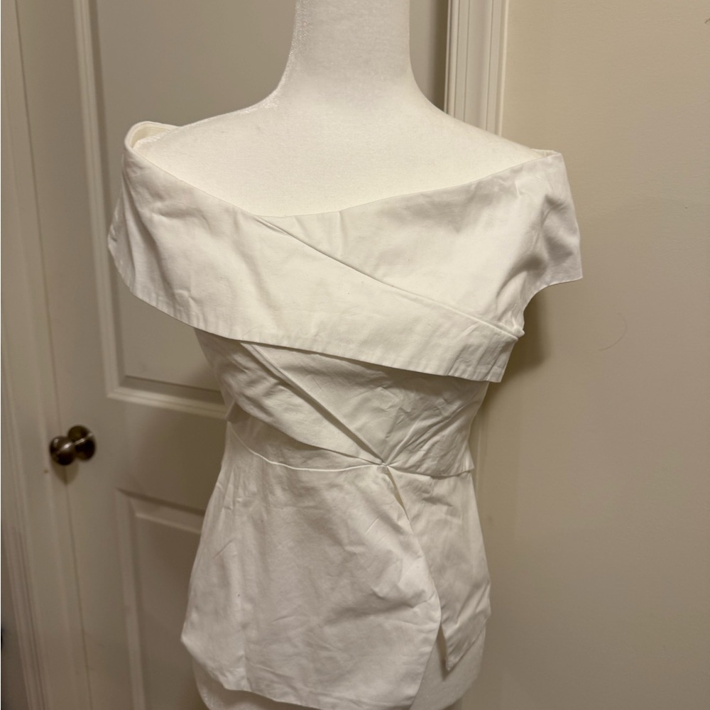 LOFT Off-Shoulder White Top